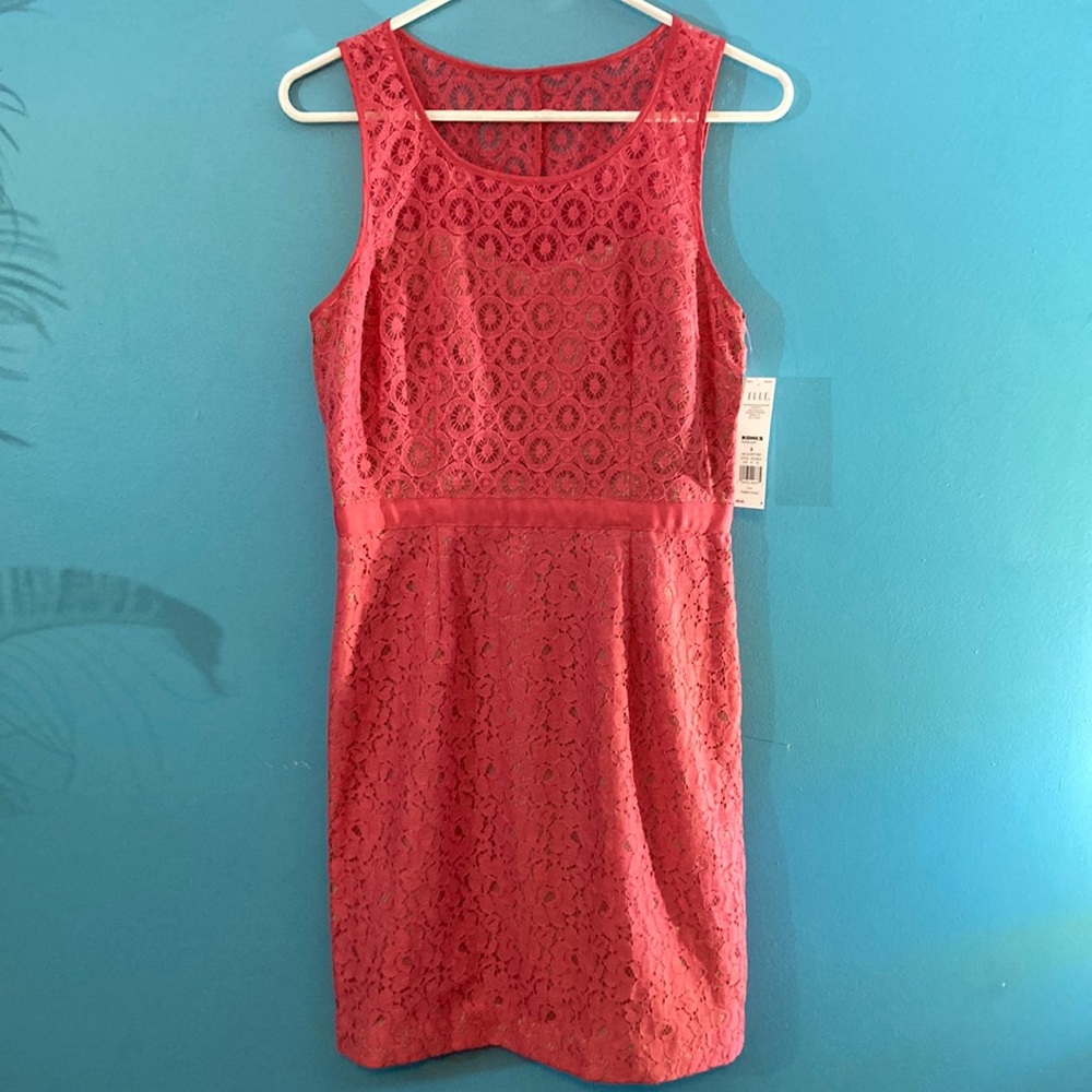 ELLE salmon colored dress.